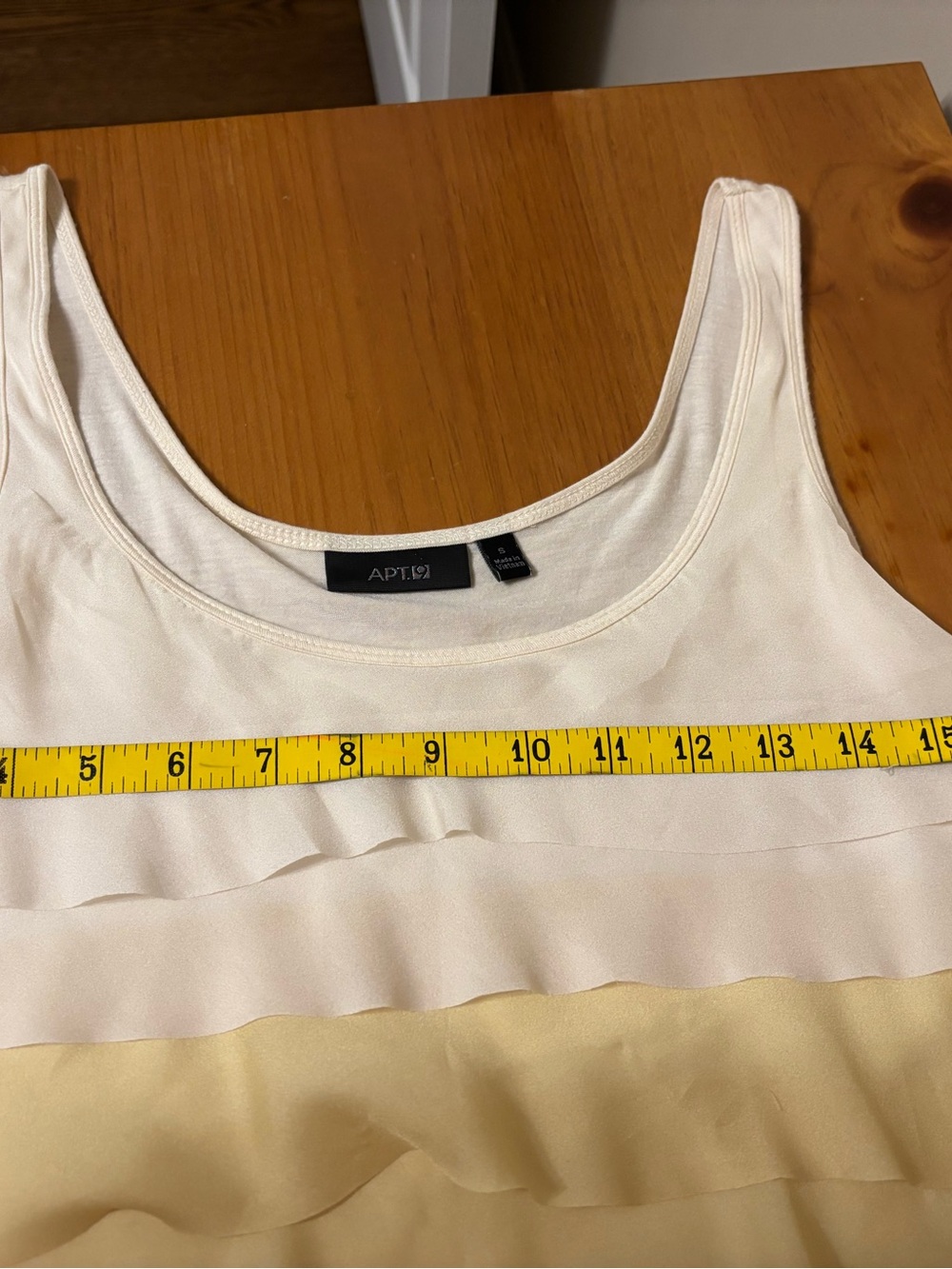 Cream and Yellow Layered Ruffle Tank - Picture 7 of 8